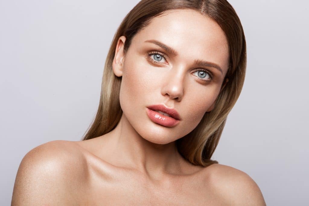 female model with makeup