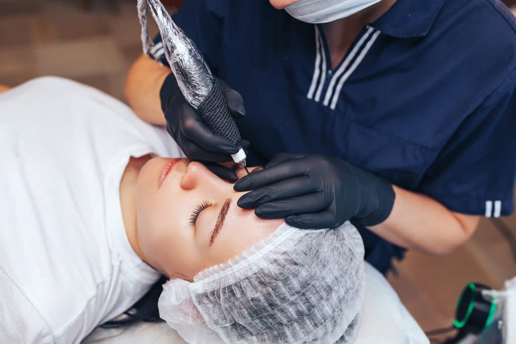 brow treatment during procedure